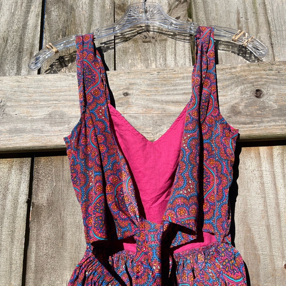 Band of Gypsies Multicolor Paisley Mini Dress Sz XS - Picture 7 of 10